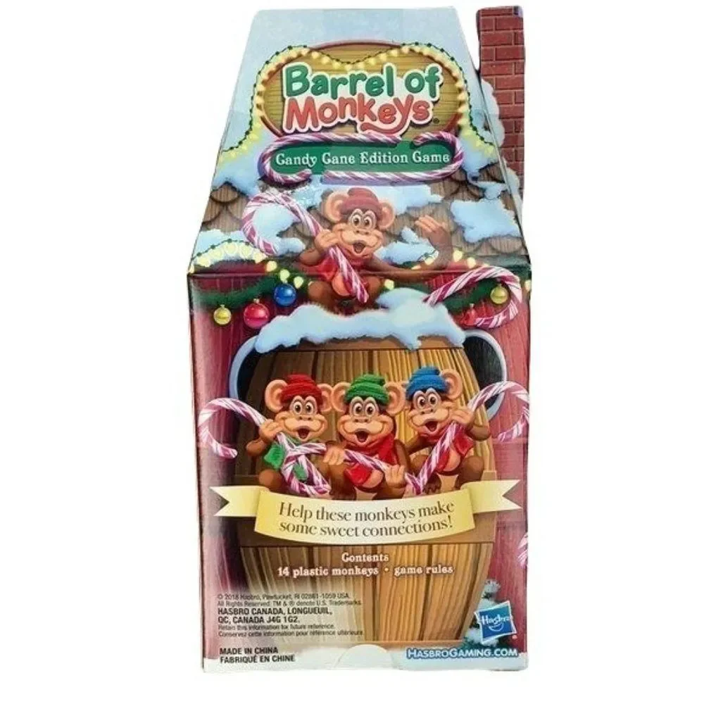 Hasbro Barrel Of Monkeys Game‎ - Candy Cane Edition NEW/Sealed